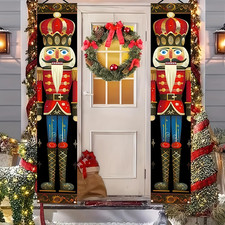 Nutcracker Christmas Porch Banner 71x12in Front Door Winter Holiday Decor