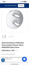 Grohe Grohtherm 1000 2-way  Thermostatic Shower Mixer Valve 2 Outlets 19984000