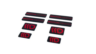 Maxton Design 3D Aufkleber / Gel Sticker 8er Set Schwarz und Rot