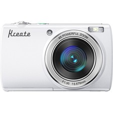 Kreate KR48 Digital Point and Shoot Camera White Kreate Wide-Angle Micro Fishe