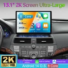13" Tesla Style Radio For Honda Accord 8 2008-12 4+64G Andriod 15 Carplay Stereo