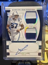 2024 Panini National Treasures - Rookie NFL Gear Signatures Laiatu Latu /25