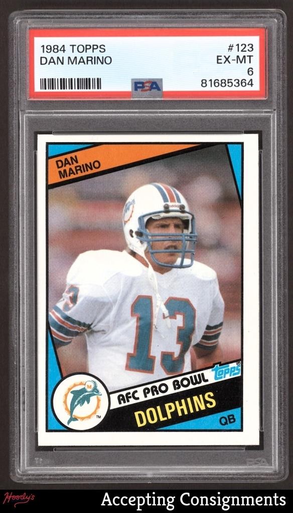 1984 Topps #123 Dan Marino RC Rookie PSA 6 EX-MT DOLPHINS HOF view 1