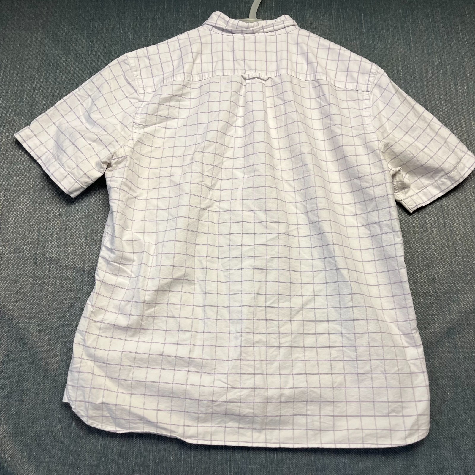 Brooks Brothers Red Fleece Men's Shirt Size XL White Short Sleeve Oxford Plaid thumbnail 8