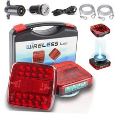 Wireless Trailer Lights Magnetic, upgrade Rechargeable Wireless Trailer Tow Red