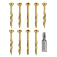 50pcs Deck Screws #10 x 2-1/2" Torx Exterior Wood Screws with T25 Drive Bit