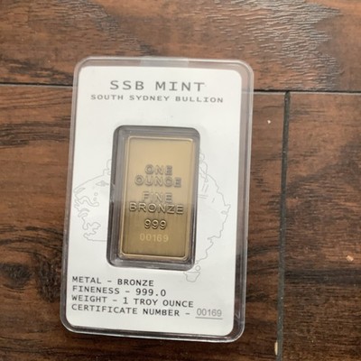 SSB Mint 1oz Bronze Bar 999.0 Koala Design South Sydney Bullion | eBay