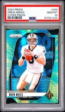 2024 Panini Prizm - Drew Brees #209 Hyper Prizm /180 PSA 10 (POP 1)