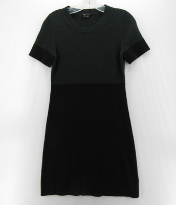 Theory Dress Women Small Green Black Cashmere Sweater Colorblock Pullover *  | eBay