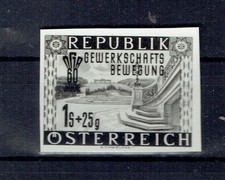 ANK. 996 P  DRUCKPROBE SCHWARZ   Gewerkschaftsbewegung 1953