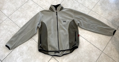 Helly Hansen Vintage Fleece Full Zip Mens Size L Green Outdoor Gorpcore Pockets