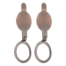 2 Pcs Door Peep Hole Cover, OD 0.73" ID 0.55" Viewer Cover, Round, Red Bronze