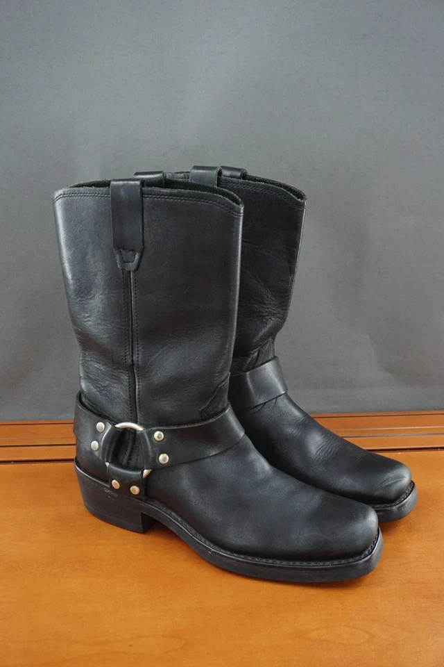 Dingo Arnés Botas Para Hombre Talla 9 Cuero Negro Ingeniero Motocicleta Junta Tórica DI0249 Foto 3 de 4