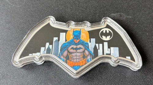 2025 SAMOA - 1 OZ SILVER - BATMAN SYMBOL COLORIZED
