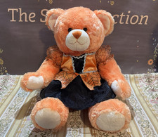 Build a Bear Orange Spicy Pumpkin Halloween Bear Plush 2012 w/ Witch Dress LOT