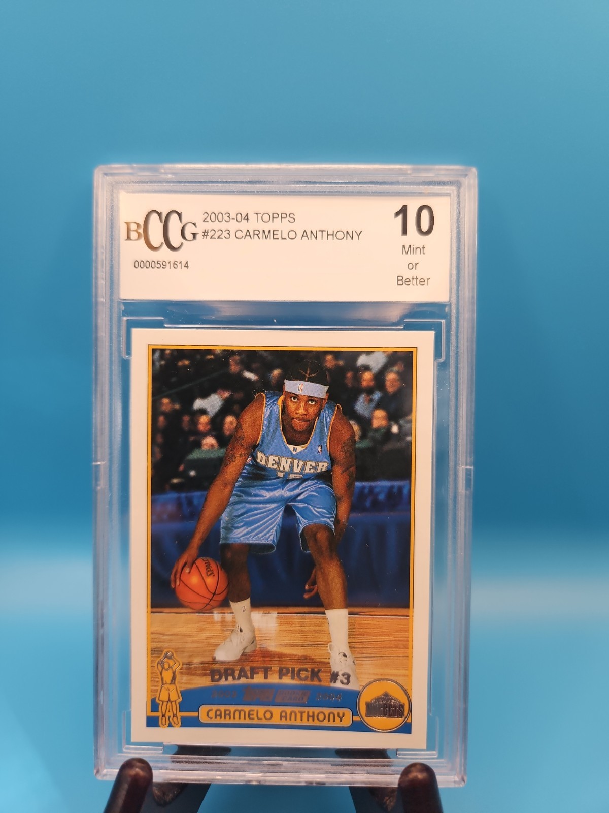 Carmelo Anthony Rookie RC 2003-04 Topps -Draft Pick Carmelo Anthony #223 BCCG 10