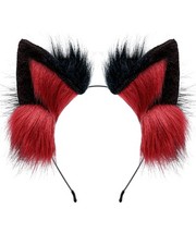 Handmade Fur Fox Wolf Cat Ears Adult Cosplay Headwear Costume Accessory