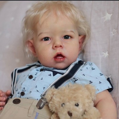 28in Reborn Toddler Doll Lifelike Cute Baby Boy Vinyl Cloth Body Collector Gift