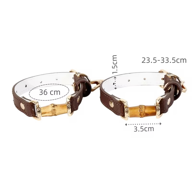 BDSM Bondage Bamboo Set Handcuffs Ankle Cuffs Neck Collar Mouth Gag Roleplay US