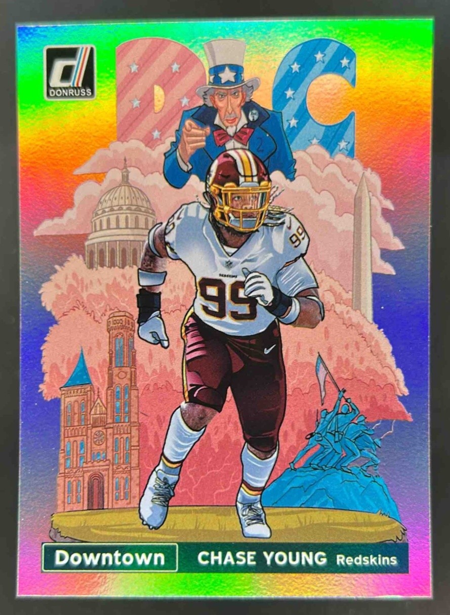 2020 Donruss Chase Young Downtown SSP Rookie RC #D-CY Redskins
