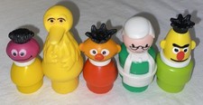 Vintage Fisher Price Little People Sesame Street Bert Ernie Bird Hooper Franklin