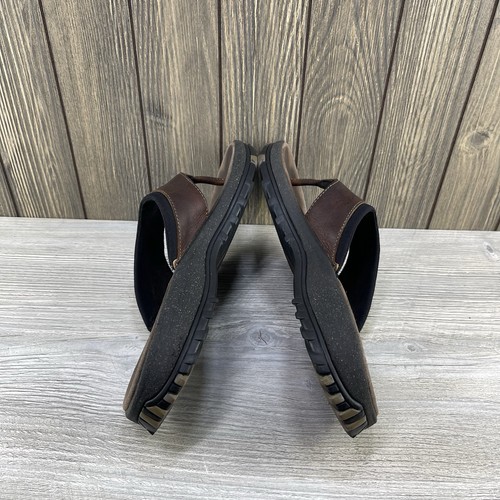 Sandalias chanclas Clarks de cuero para hombre marrón talla 11 M - Imagen 12 de 13