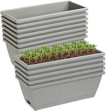12Pcs 17Inches Rectangle Planter Box with Dra...
