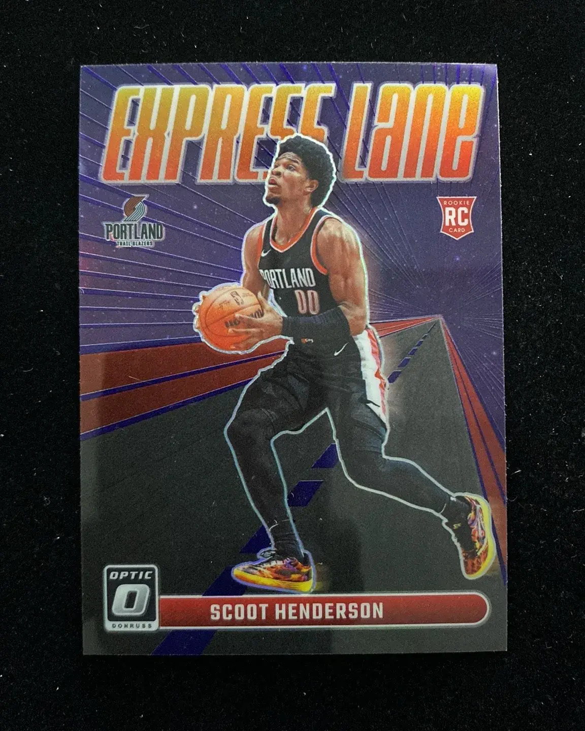 2023-24 Panini Donruss Optic Express Lane Purple #14 Scoot Henderson RC OC06