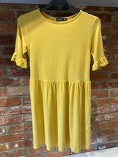 Ladies Boohoo Mustard Coloured Dress - Size UK12