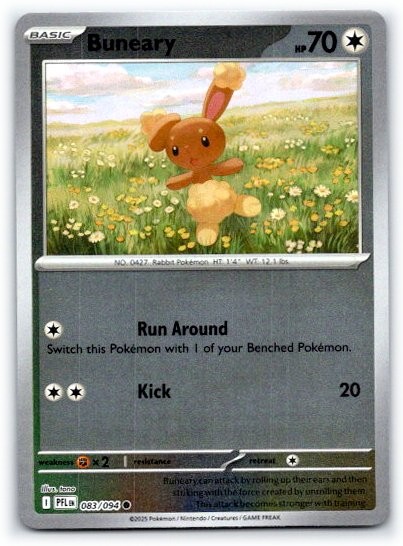 Buneary 083/094 ~ Reverse Holo English Near Mint