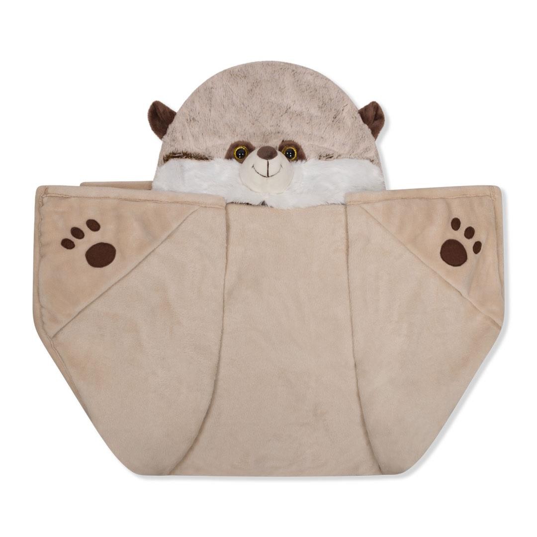 Kids Hooded Blanket Animal Meerkat Cuddle Plush Soft Cozy Wearable Blanket Gift