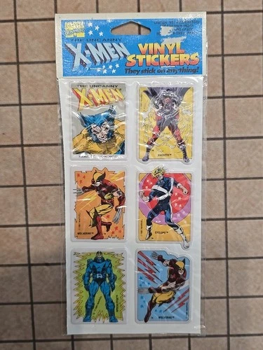 Vintage 1991 X-Men X-Men Vinyl Stickers SEALED. NOS Marvel Comics Wolverine