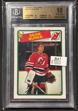 1988-89 O-Pee-Chee BGS PRISTINE 10 Sean Burke POP 1 #94 New Jersey Devils NHL