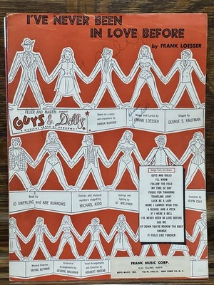 1950 I've Never Been In Love Before Guys And Dolls Sheet Music Musical DWMsm2