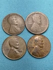 Lot of 4 Thin Planchet/Strike Errors Lincoln Wheat Cents 1918,1919-D?,1956,195*