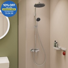 hansgrohe Activera S 240 EcoSmart Dual Head Bar Mixer Shower Bathroom Chrome