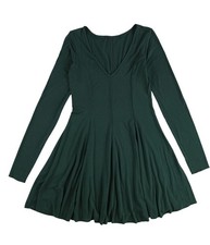 Tags Weekly Womens V-Neck Fit & Flare Dress, pinegreen, XS