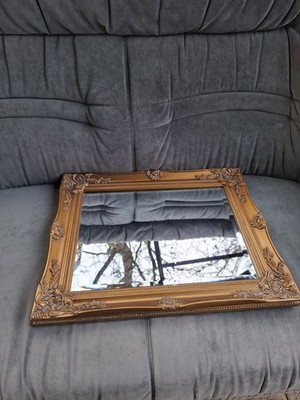 Vintage-Wandspiegel in einem eleganten, vergoldeten Holzrahmen Gr.50×40