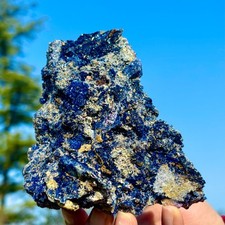 1.32LB Natural Rough Blue Corundum and Phlogo Pit Mineral Sapphire Raw Gem