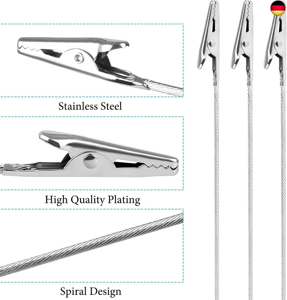 CYH 50 Stück Metalldraht Krokodilklemmen, Karte Hinweis Foto Memo Clip Halter - Bild 3 von 4