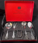 Lunt Chippendale Sterling Silver Hostess Serving Set 5pc Great Condition No Mono