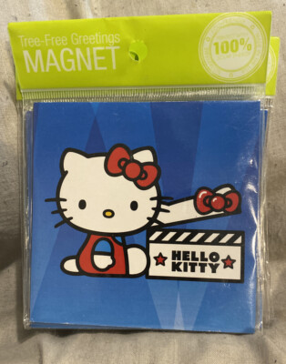 Hello Kitty Sanrio Co. Refrigerator Magnet 3-1/2  x 3-1/2  *Movie Clapper Board