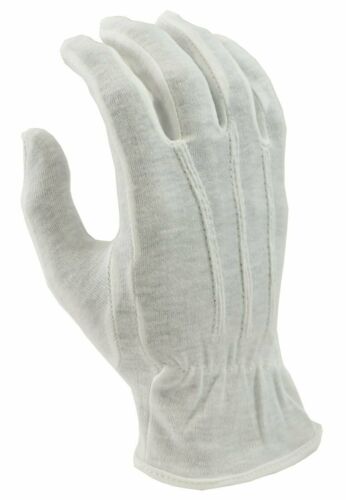 100% Premium White Cotton Marching Band Parade Formal dress gloves - Picture 4 of 12