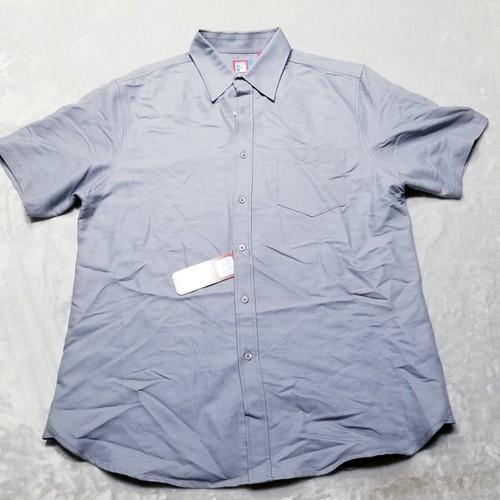 NEW FIREFLITE KLAES Men's XL Shirt Short Sleeves Button Up MONUMENT GRAY NWT