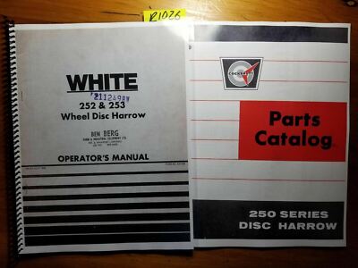 White 252 253 Wheel Disc Harrow Owner Operator Manual 437 028 7/66 + Parts 8/66