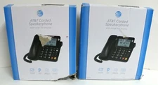 LOT of 2 New AT&T Corded Speakerphones w/ Large Buttons & Tilt Display Caller ID