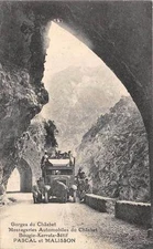 Old postcard ALGERIA BUS PASCAL ET MALISSON GORGES CHAABET MESSAGERIE AUTOMOBILES BOU