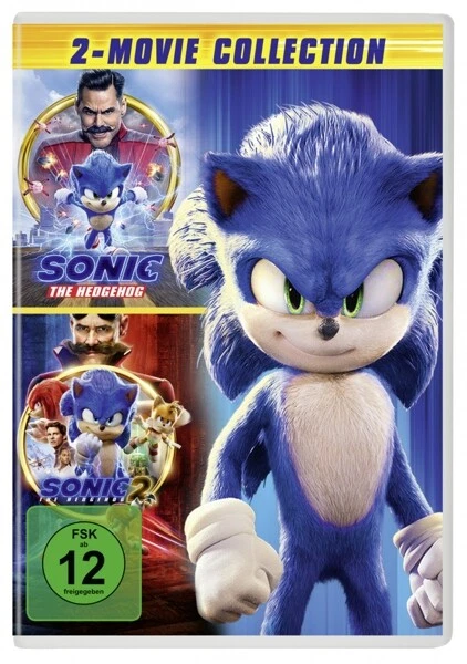 SONIC THE HEDGEHOG-2-MOVIE COLLECTION - IDRIS ELBA,JIM CARREY  2 DVD NEU - Bild 1 von 1