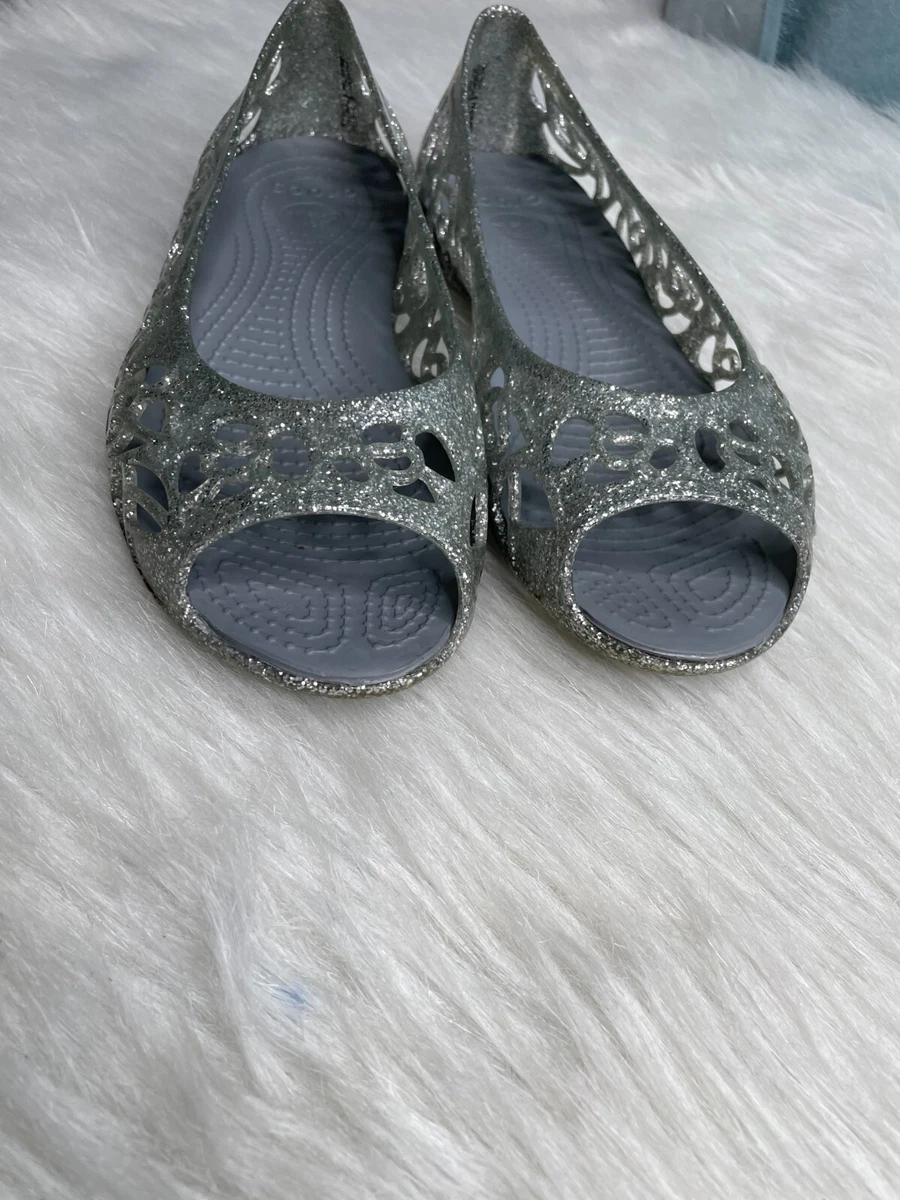 Crocs isabella glitter best sale flat