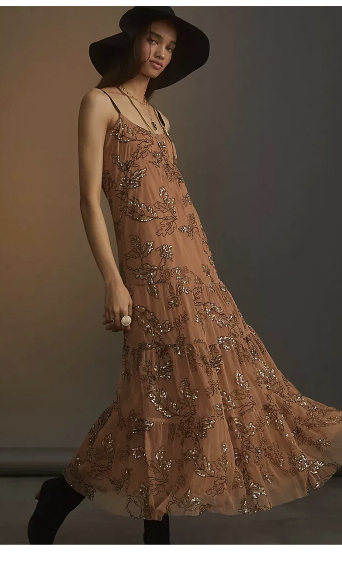 maeve sequined tulle midi dress Anthropologie | Dresses | Anthropologie Maeve Sequined Tulle Midi Dress